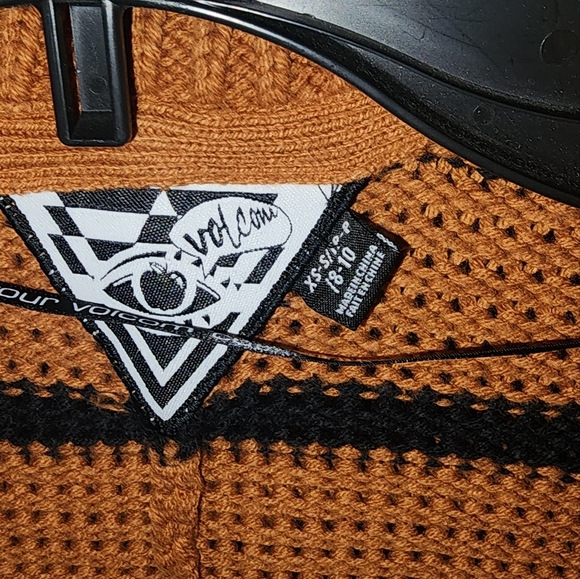 Genuine Volcom Women’s Cardigan Sweater Left Loosey Wrap Love A Lefty Stripe - Picture 6 of 13